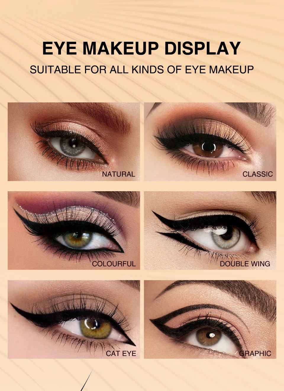 O.TWO.O Black Liquid Eyeliner Pen – Double-Ended Waterproof Fast-Dry Eye Liner for Women