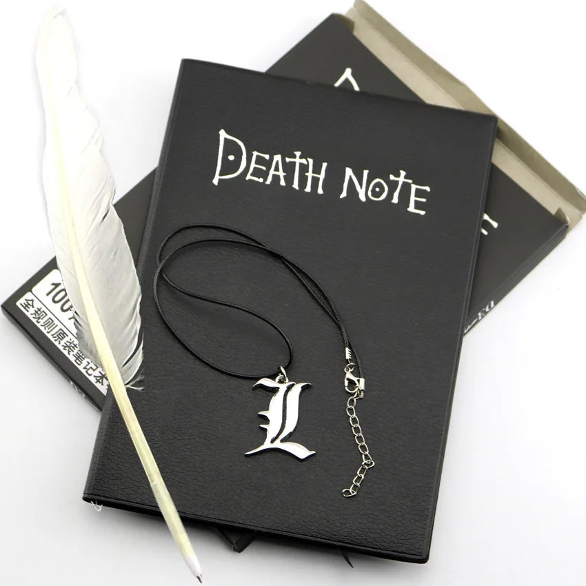A5 Anime Death Note Notebook Set – Leather Journal, Collectible School Writing Journal with Large Anime Theme