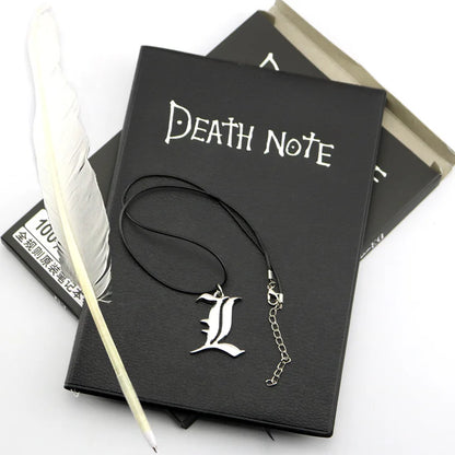 A5 Anime Death Note Notebook Set – Leather Journal, Collectible School Writing Journal with Large Anime Theme