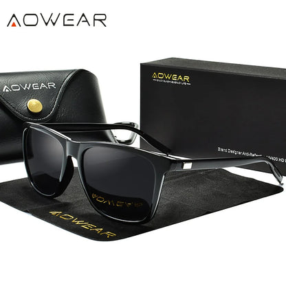 AOWEAR HD Night Vision Glasses – Polarized Yellow Lens Sunglasses for Men, Safe Driving Goggles