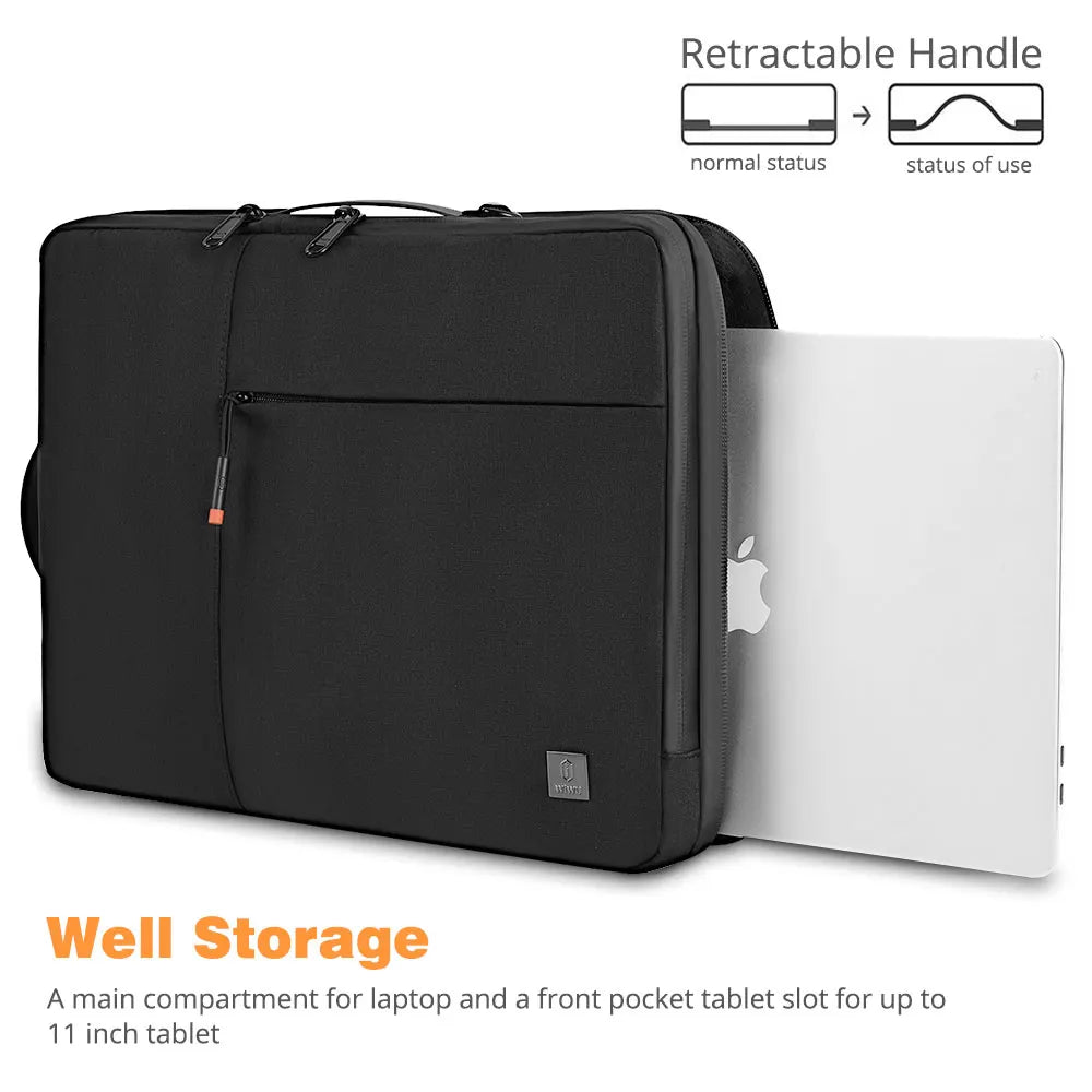 WIWU Portable Laptop Sleeve 13/14/15.6 Inch - Double Layer Waterproof Case for MacBook Air 2022 and Other Laptops