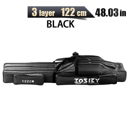 PROXPE Foldable Oxford Fishing Rod Bag – Multi-Purpose Fishing Gear Storage, 60-180cm High Quality