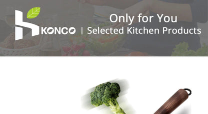 Konco 32cm Pure Cast Iron Wok – Non-Coated Chinese Wok Pan for Gas & Induction Cookers