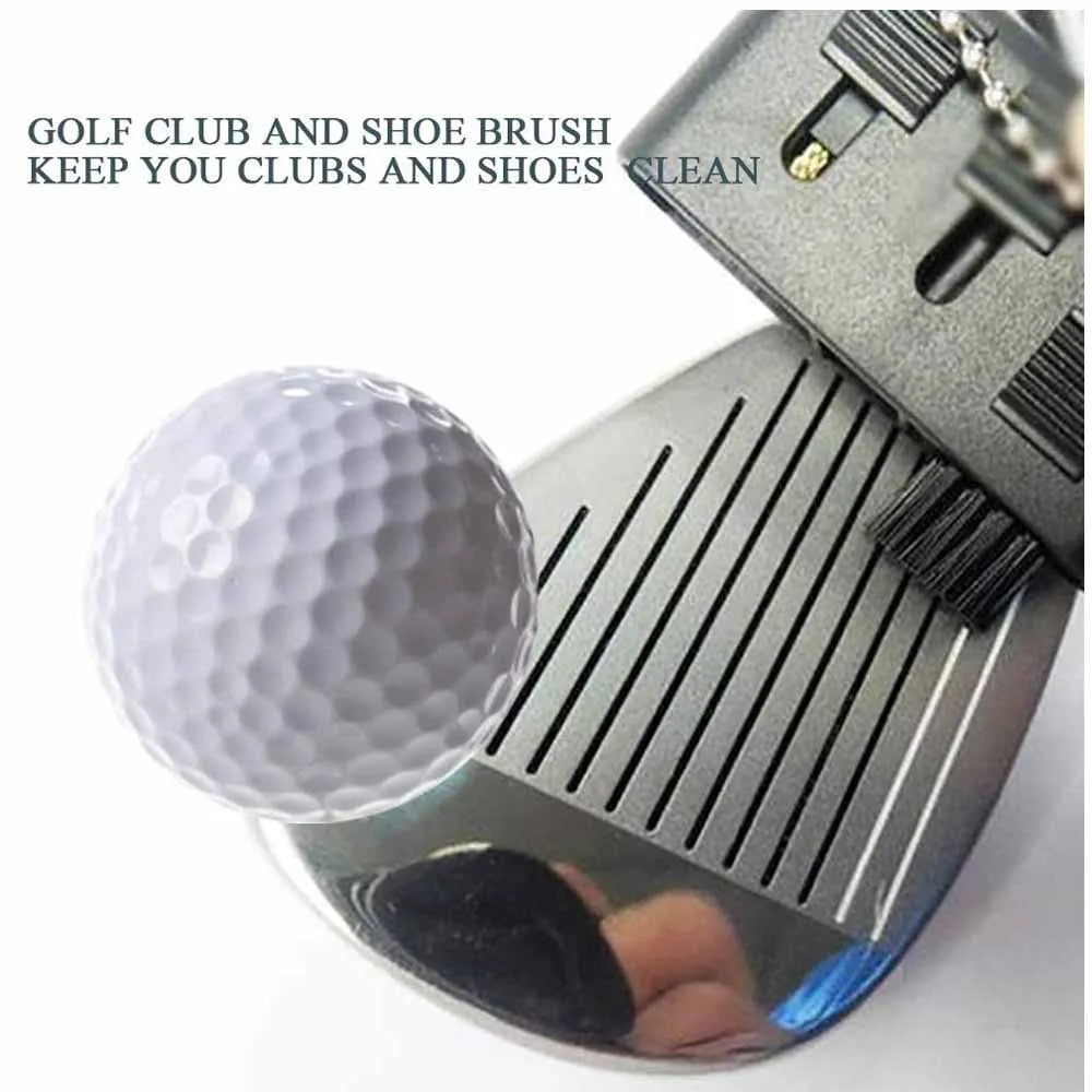 3 in 1 Golf Club Brush – Retractable Groove Cleaner, Pocket Tool for Clubs, Balls & Divots