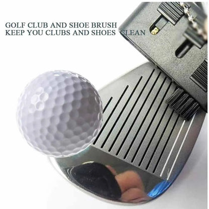3 in 1 Golf Club Brush – Retractable Groove Cleaner, Pocket Tool for Clubs, Balls & Divots
