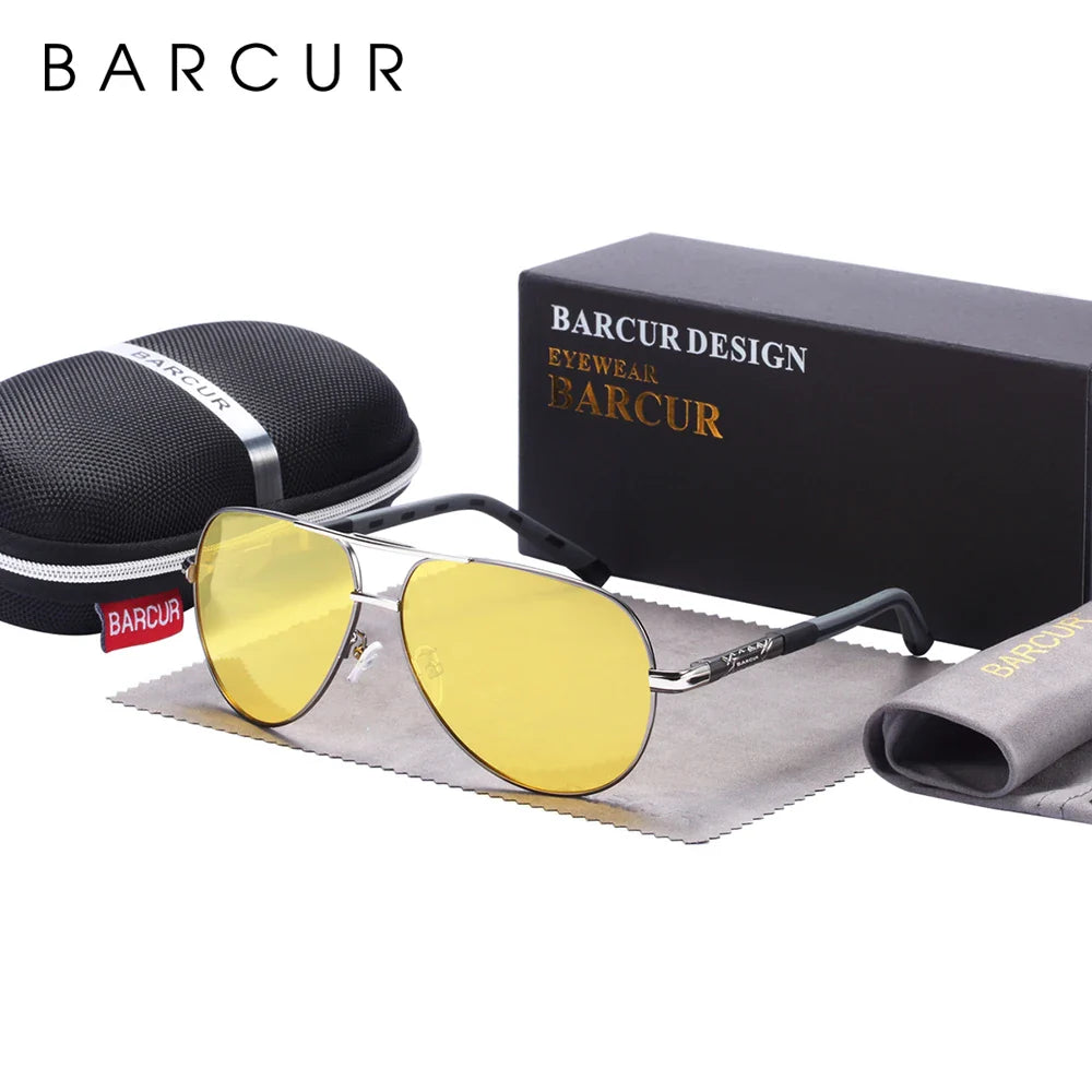 BARCUR Aluminum Vintage Polarized Sunglasses – Classic Men’s & Women’s Driving Shades, UV Protection Eyewear