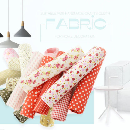 Teramila 7/8 Pcs Patchwork Quilt Fabrics Set - 30x30cm/25x25cm Cotton Sewing Cloth for Needlework and Handmade Projects