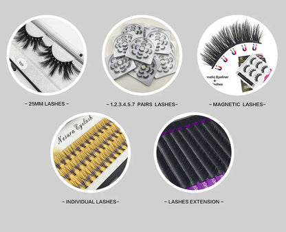 RED SIREN Wet Manga Lashes – Long, Thick Natural Fake Eyelashes for Korean Makeup Fashion