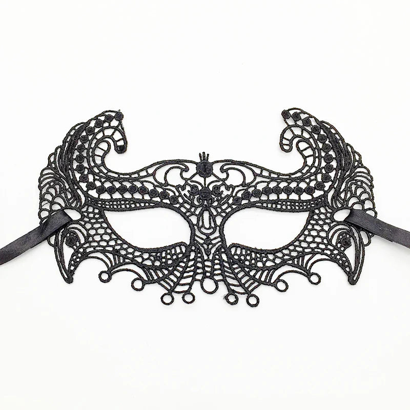Sexy Lace Eye Mask for Women — Venetian Masquerade, Halloween & Carnival Half-Face Cosplay Party Mask