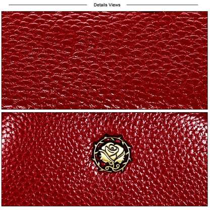 Senorita Genuine Leather Women’s Coin Purse – Double Zipper Small Wallet