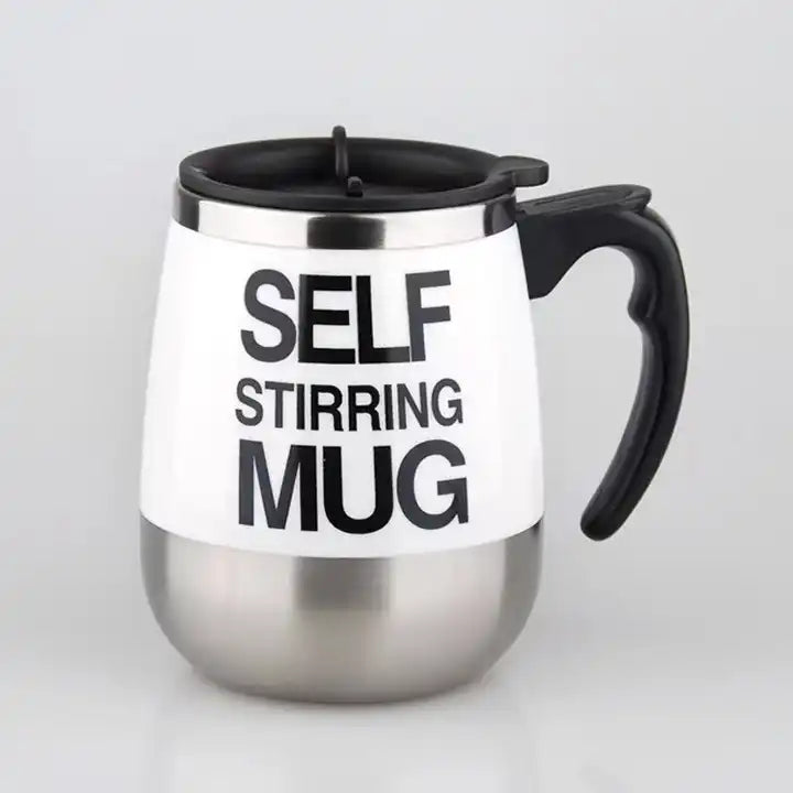NEW!!! Stainless Steel Self-Stirring Coffee Cup with Custom Logo - Battery or Rechargeable