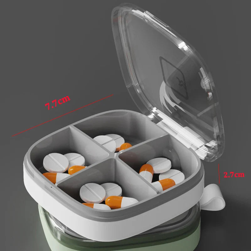Folding Pill Case – Portable Medicine Organizer, Capsule & Tablet Storage Box, Empty Pillbox Container