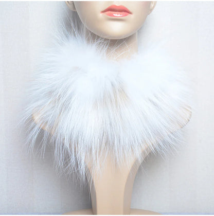 2025 Real Fox Fur Scarf and Headband – Luxury Winter Neck Warmer for Women, 100% Natural Fur, Elastic Ring Muffler