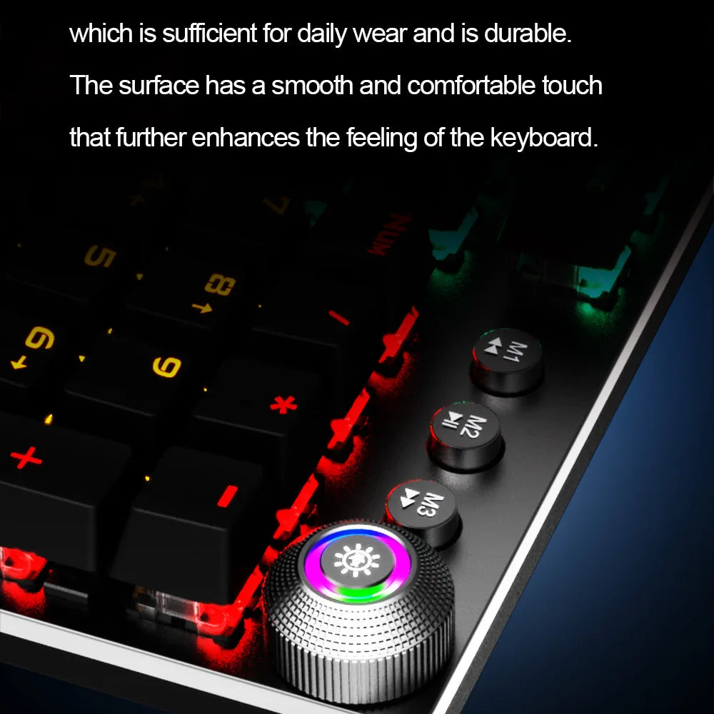 AULA F2088 Mechanical Gaming Keyboard – 104 Keys, Anti-Ghosting, Brown/Blue Switch, Wired RGB Backlit for PC & Laptop