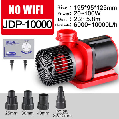 SUNSUN JDP DC Water Pump - Silent Submersible Pump for Marine Reef Aquariums, Wifi, 100-240V