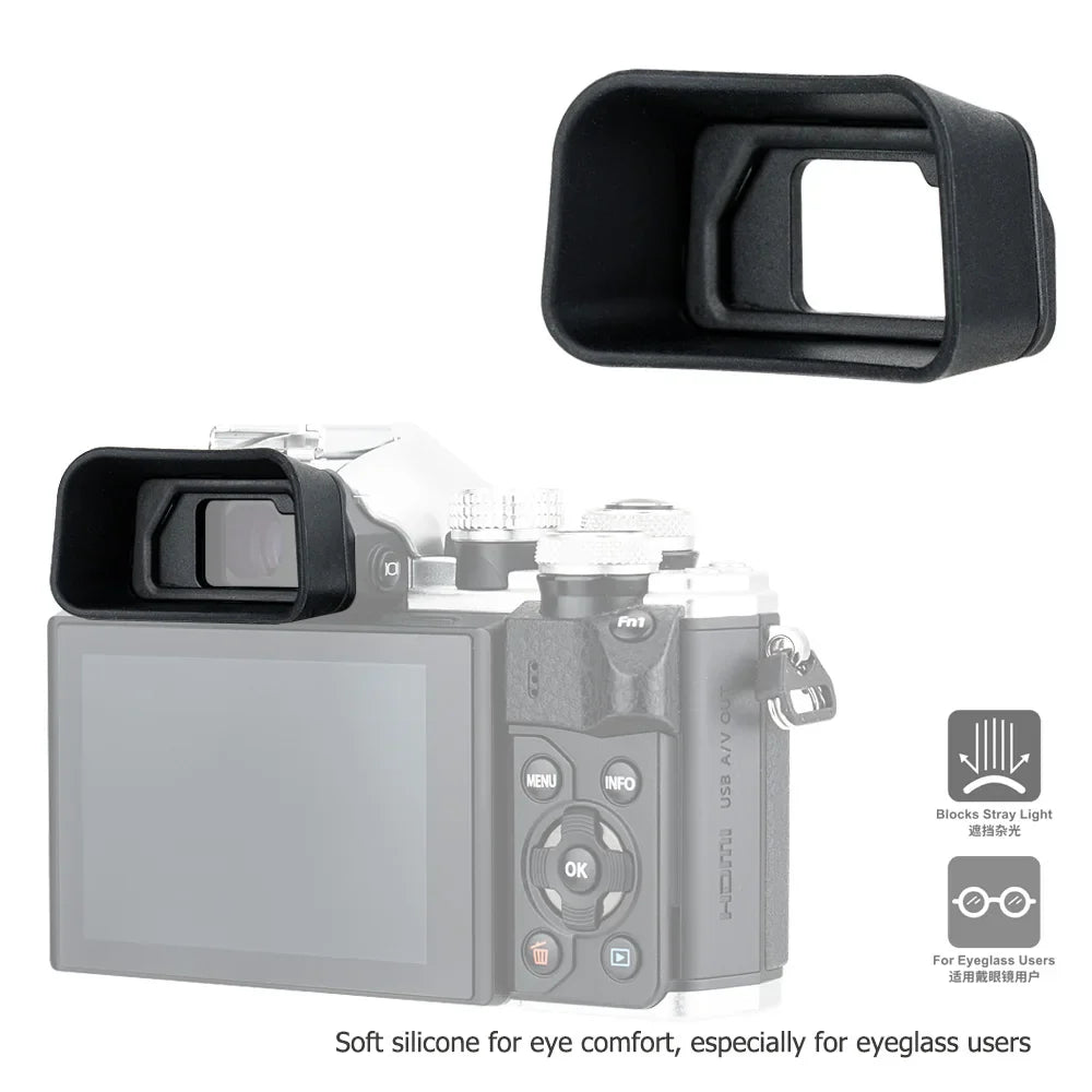 Camera Eyecup Viewfinder for Olympus OM System – Fits OM-5, OM-D E-M5 Mark III/II & E-M10 Mark III/II, Replacement for EP-16/EP-15