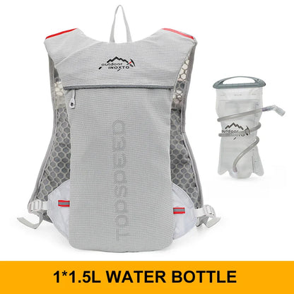 INOXTO 5L Trail Running Backpack - Ultra-Light Hydration Vest for Marathon & Cycling with 1.5L/2L Water Bag