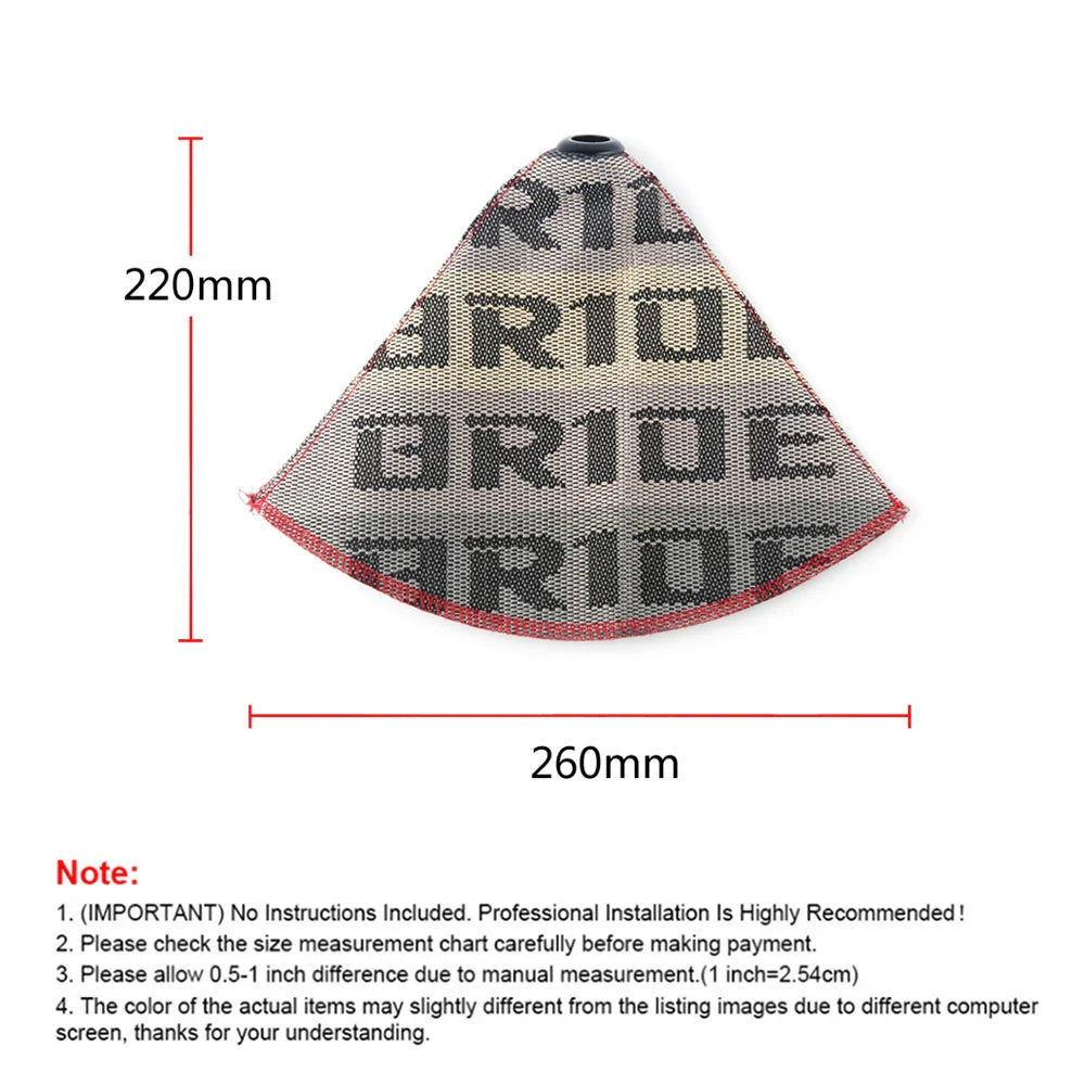 JDM Style Bride Canvas Shift Knob Boot Cover - Universal Racing Shift Lever Knob Collars, RS-SFN059
