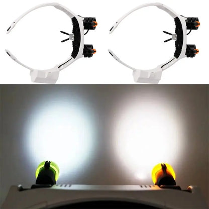 LED Double Lens Magnifying Glasses – Loupe Lamp for Watchmaking, Jewelry & Detail Work