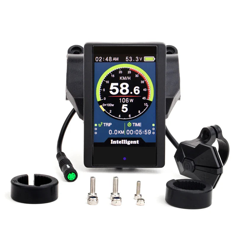 P850C Electric Bicycle Indicator – Full-Color LCD BF-UART Display for Bafang Mid Hub Motor, 36V-60V E-Bike