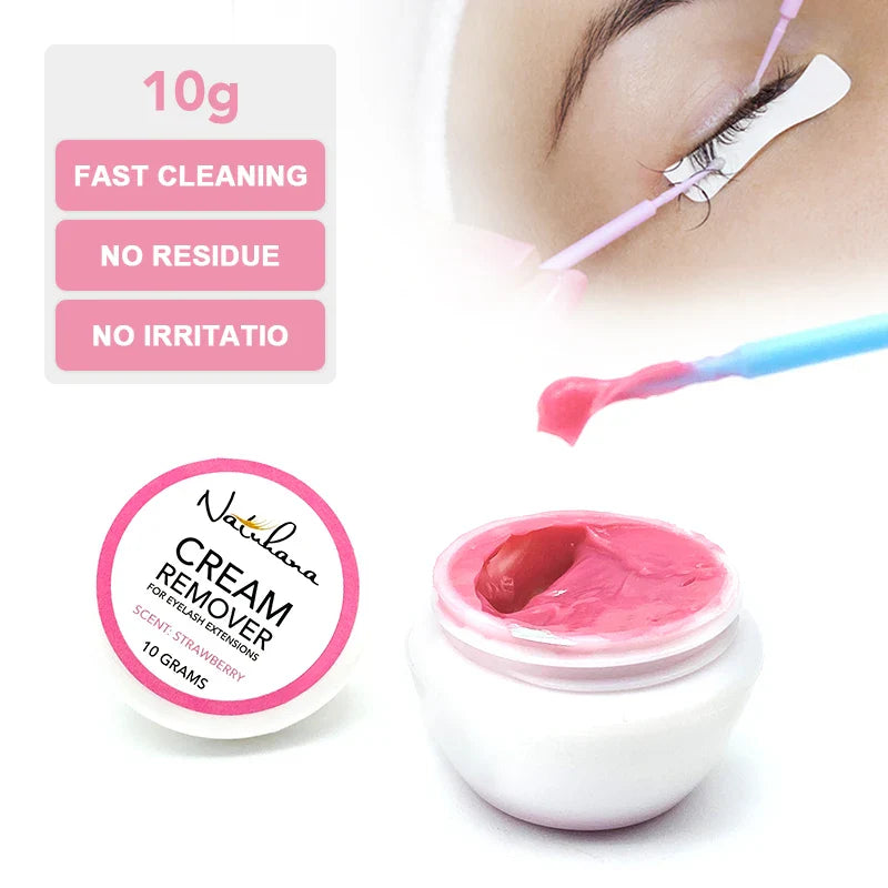 NATUHANA Eyelash Glue Remover - Quick Adhesive Unloading Cream for Eyelashes & Makeup Tools