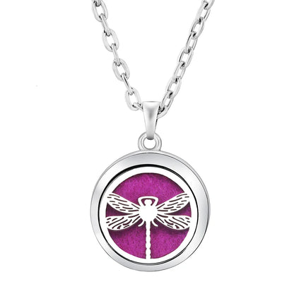 Stainless Steel Tree of Life Aromatherapy Necklace – Essential Oil Diffuser Pendant for Women