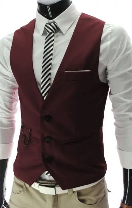 Men’s Slim Fit Vest – Sleeveless Casual & Formal Suit Waistcoat, M-7XL
