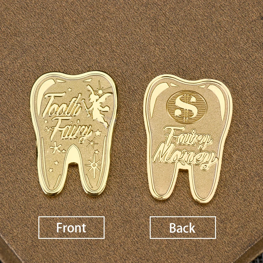 1PC Creative Kids Tooth Fairy Commemorative Coin - Fun Tooth Exchange Gift and Physical Metal Art Coin