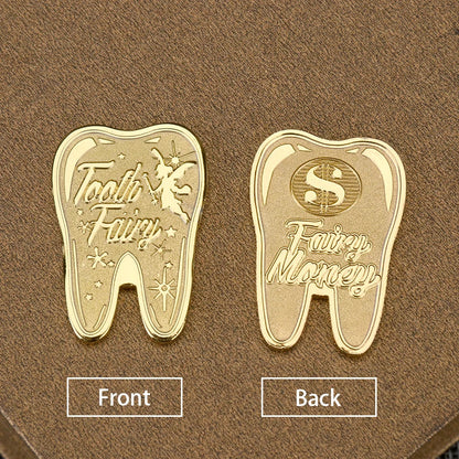 1PC Creative Kids Tooth Fairy Commemorative Coin - Fun Tooth Exchange Gift and Physical Metal Art Coin