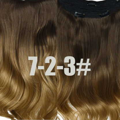 DinDong 32" Clip-In Hair Extensions — 210G Synthetic Wavy, Heat Resistant, 613# Blonde & 19 Colors