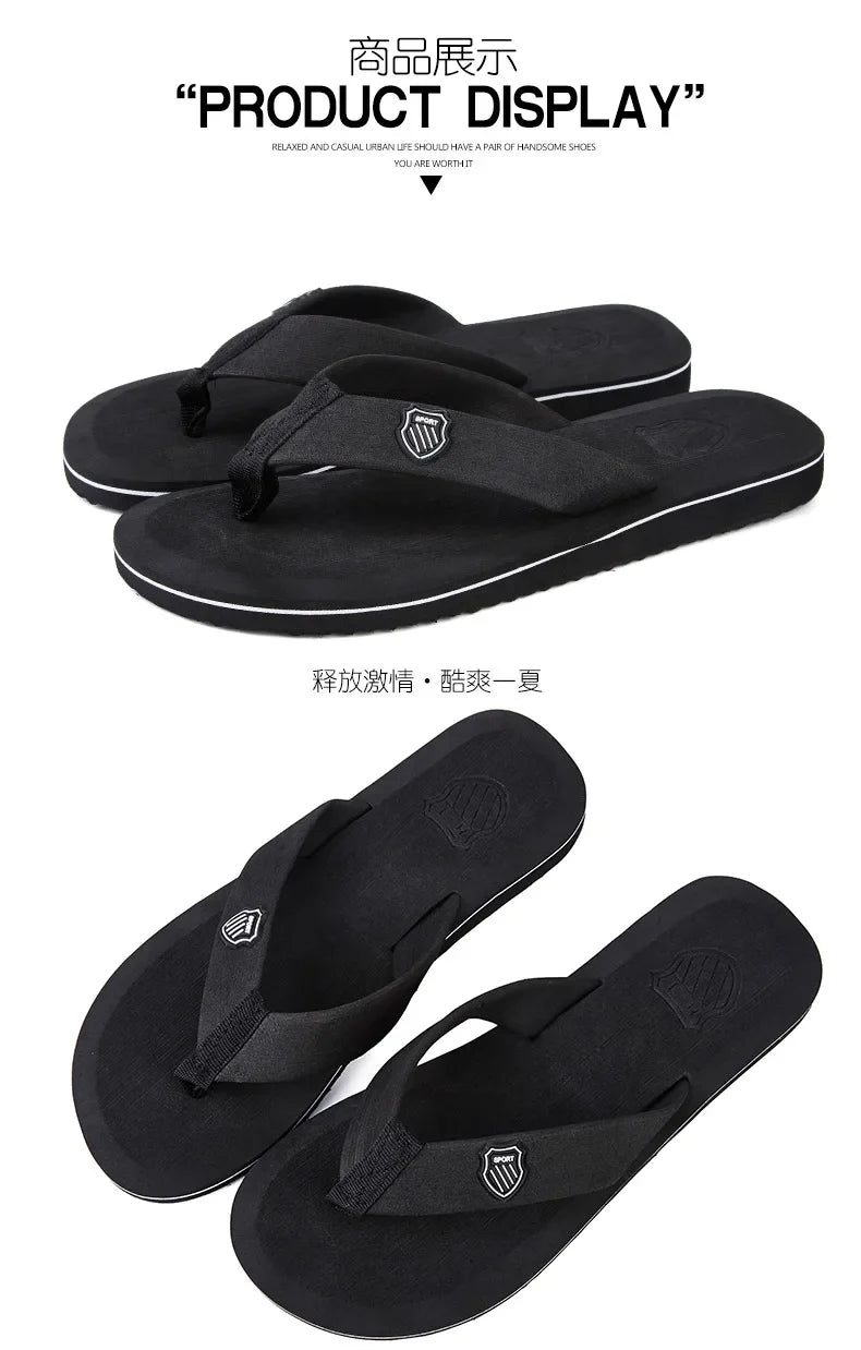 Men's Summer Sandals – High-Quality Anti-Slip Flip Flops, Casual Beach Shoes, Zapatos Hombre Slippers