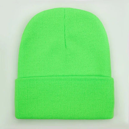 Solid Unisex Beanie – Soft Warm Wool Blend Knitted Cap for Men and Women, Autumn Winter Skullcap, Ski Hat, 24 Colors