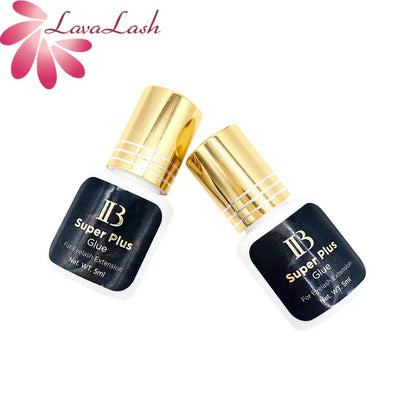 IB Super Plus Eyelash Extension Glue — 5/10 Bottles Original IBeauty Gold Cap Black Adhesive for False Lashes and Makeup Tools