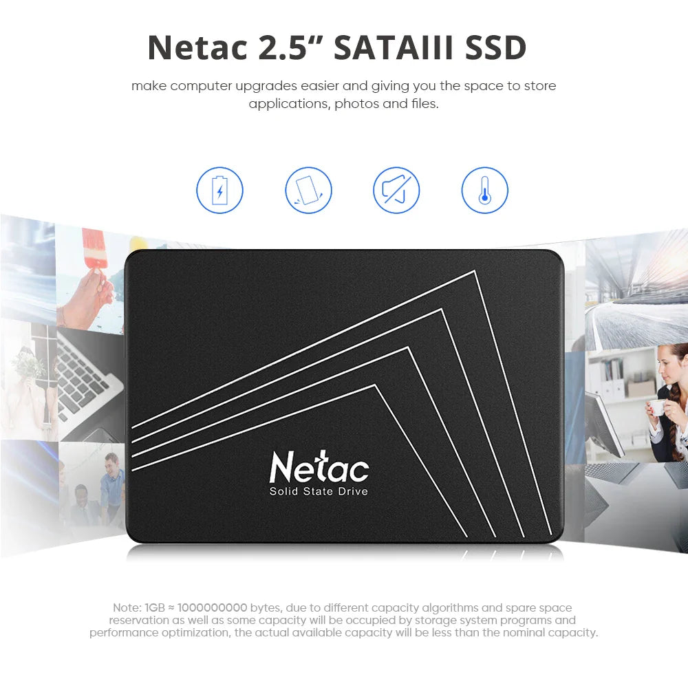 Netac SATA SSD Internal Solid State Drive – 128GB to 4TB HD SSD Disk for Laptops & PCs