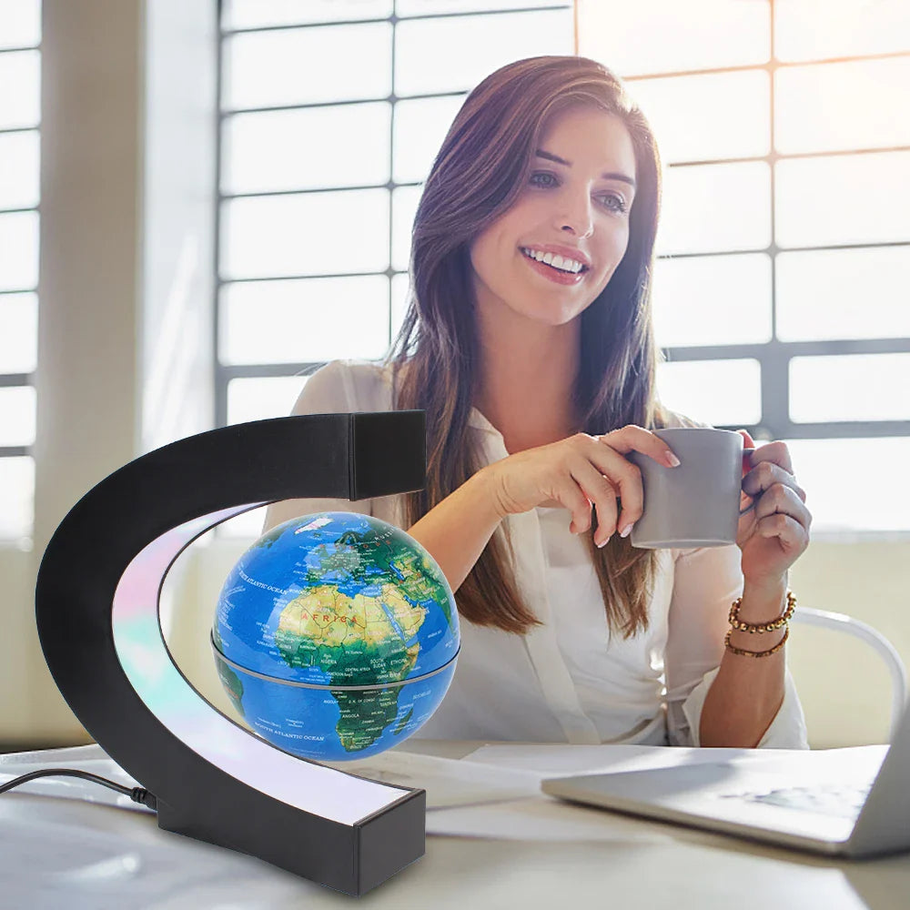 Floating Magnetic Levitation Globe – LED World Map Antigravity Lamp, Novelty Ball Light for Home Decor & Gifts