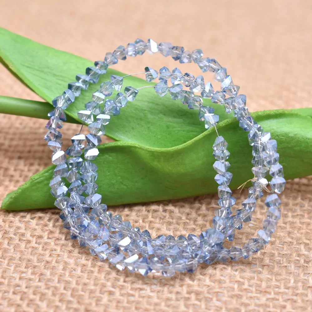 Yanqi Triangle Crystal Beads - 38 Colors 4mm Loose Glass Beads for DIY Jewelry Making Earrings Necklace Crafts