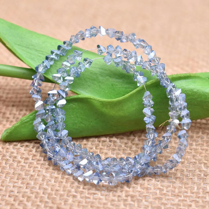 Yanqi Triangle Crystal Beads - 38 Colors 4mm Loose Glass Beads for DIY Jewelry Making Earrings Necklace Crafts