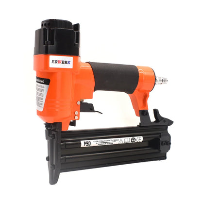 F50 Pneumatic Nail Gun Set — 18Ga Air Brad Nailer for Woodworking, 3/4" to 2" Nails