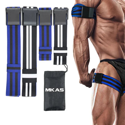BFR Blood Flow Restriction Bands – Gym Fitness Training Straps for Arms & Legs, Muscle Growth, Bodybuilding & Weightlifting Occlusion Bands