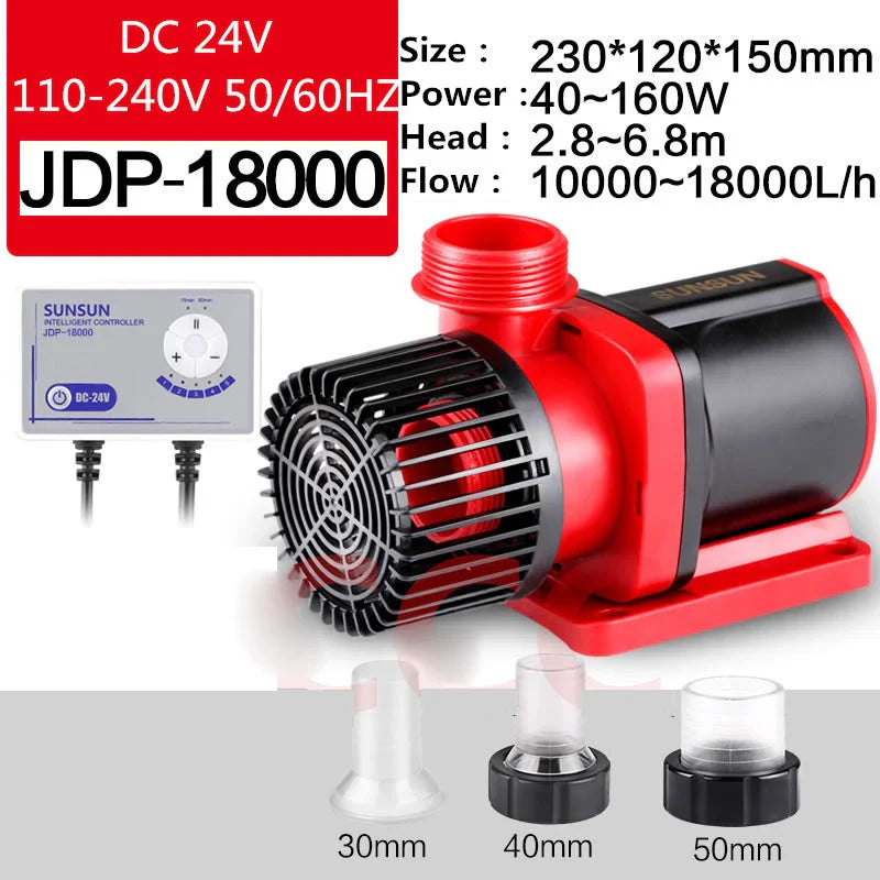 SUNSUN JDP DC Water Pump - Silent Submersible Pump for Marine Reef Aquariums, Wifi, 100-240V