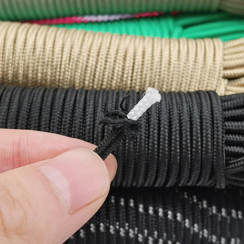 100FT 3mm Paracord Rope – Heavy Duty Parachute Cord for Hiking, Camping, Survival & DIY Bracelets