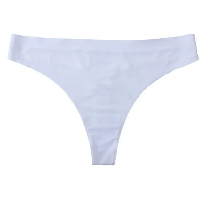 3PCS Ice Silk Seamless Thong Set for Women – Solid Low Rise Sexy G-String Sports Underwear, S-XL Sizes