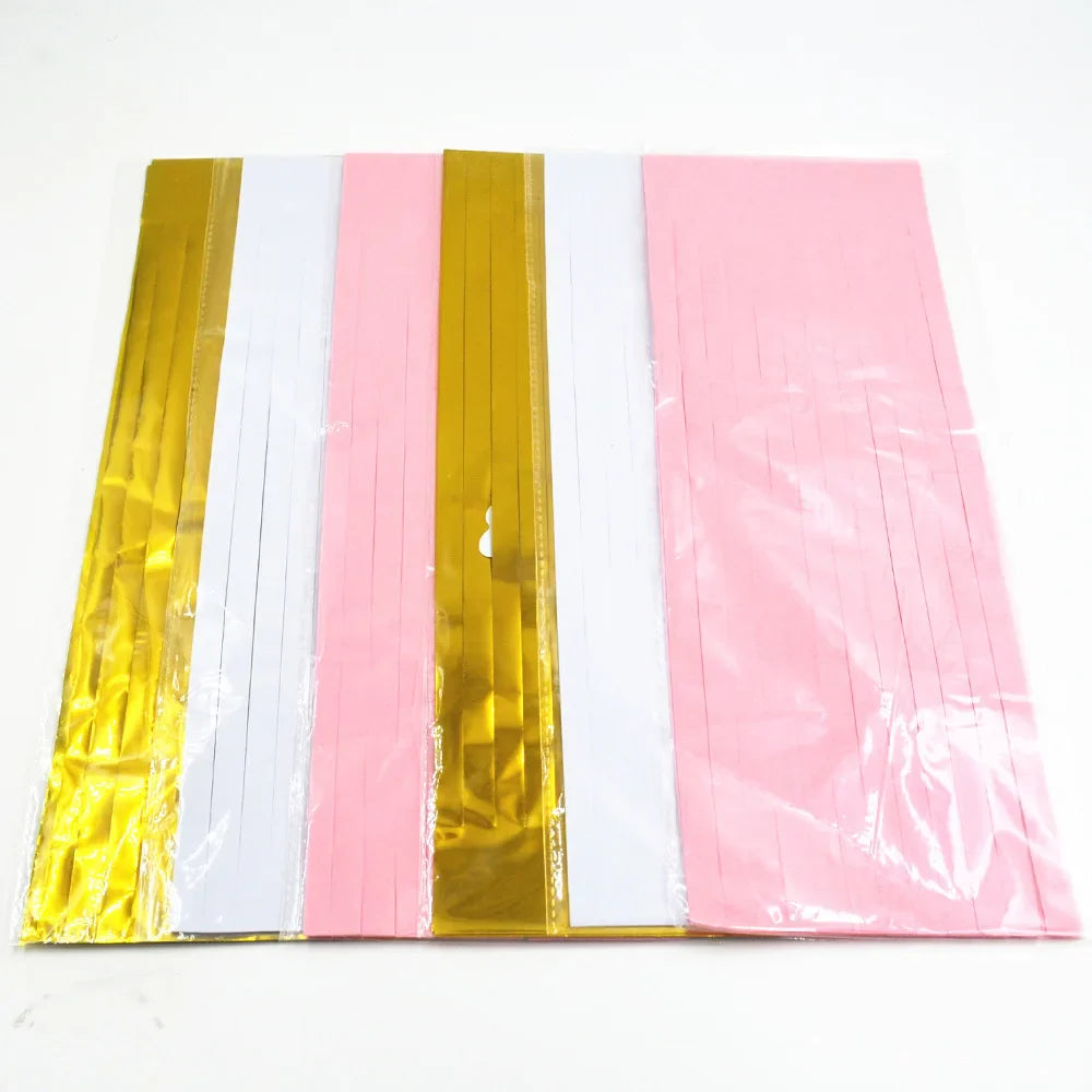 20-Piece Multicolor Tissue Paper Tassel Garland Set - DIY Crafts for Baby Showers, Birthdays, Weddings, and Parties