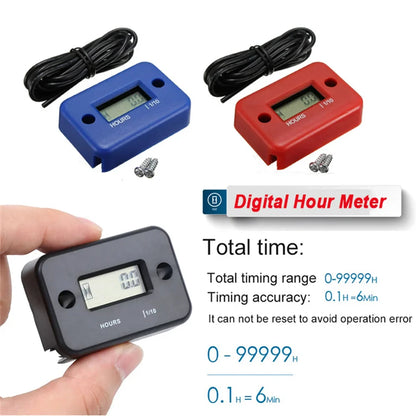 Digital Hour Meter LCD Counter – For ATV, Motorcycle, Snowmobile, Boat & Generator Accessories