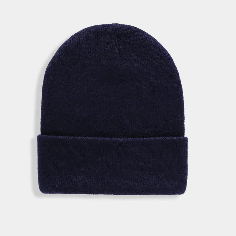 Solid Unisex Beanie – Soft Warm Wool Blend Knitted Cap for Men and Women, Autumn Winter Skullcap, Ski Hat, 24 Colors