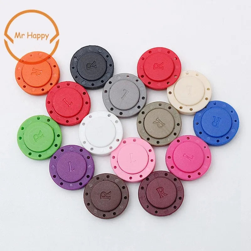 22mm/26mm PVC Invisible Super Magnetic Snaps Fasteners Button - Ideal for Overcoat, Bag, Garment Accessories, Scrapbooking, DIY