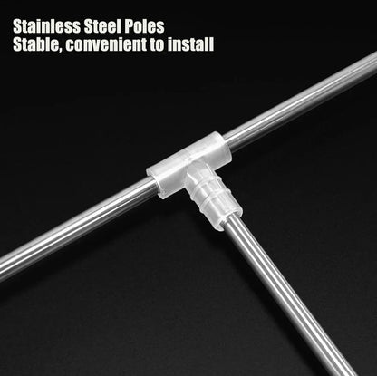 Adjustable T-Shape Photography Backdrop Stand – Background Frame Support System with Clamps for Video Studio