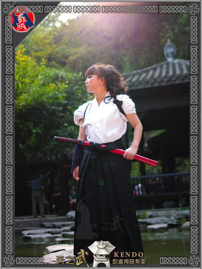 Aikido Gi Uniform & Cotton Hapkido Pants – Black Kendo Hakama Samurai Keikogi for Men, Women & Kids