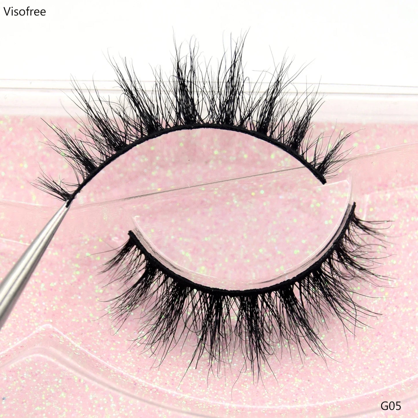 Visofree 3D Mink Eyelashes – Thick Handmade Full Strip Cruelty-Free False Lashes for Makeup M56