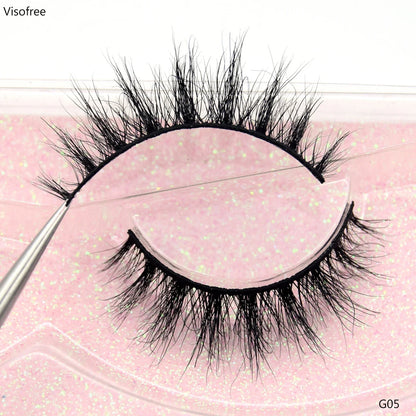 Visofree 3D Mink Eyelashes – Thick Handmade Full Strip Cruelty-Free False Lashes for Makeup M56